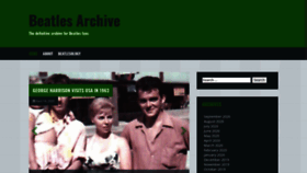 What Beatlesarchive.net website looked like in 2021 (3 years ago)