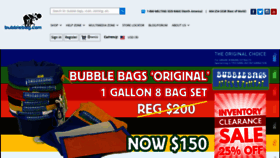 What Bubblebag.com website looked like in 2021 (3 years ago)