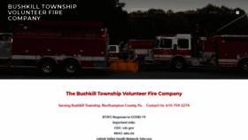 What Bushkilltownshipfireco.com website looked like in 2021 (3 years ago)