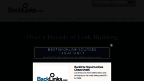 What Backlinks.com website looked like in 2021 (3 years ago)