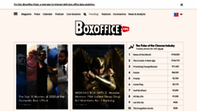 What Boxoffice.com website looked like in 2021 (3 years ago)