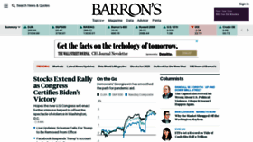 What Barrons.com website looked like in 2021 (3 years ago)