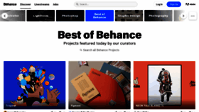 What Behance.net website looked like in 2021 (3 years ago)