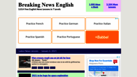 What Breakingnewsenglish.com website looked like in 2021 (3 years ago)
