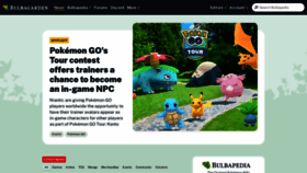 What Bulbagarden.net website looked like in 2021 (3 years ago)
