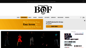 What Businessoffashion.com website looked like in 2021 (4 years ago)
