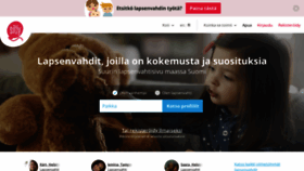 What Babysitter.fi website looked like in 2021 (3 years ago)