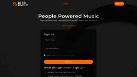 What Blip.fm website looked like in 2021 (3 years ago)