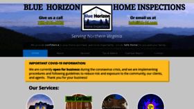 What Bluehorizonhomeinspections.com website looked like in 2021 (3 years ago)