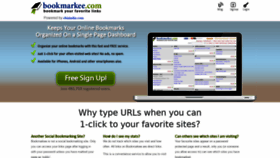 What Bookmarkee.com website looked like in 2021 (3 years ago)