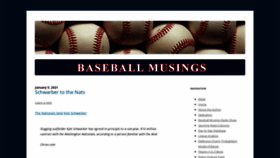 What Baseballmusings.com website looked like in 2021 (3 years ago)