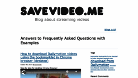 What Blog.savevideo.me website looked like in 2021 (3 years ago)