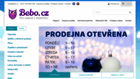 What Bebo.cz website looked like in 2021 (3 years ago)