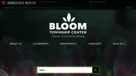 What Bloomtownship.org website looked like in 2021 (3 years ago)