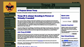 What Bsa-troop29.org website looked like in 2021 (3 years ago)