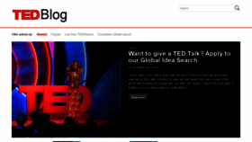 What Blog.ted.com website looked like in 2021 (3 years ago)