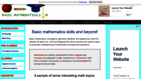 What Basic-mathematics.com website looked like in 2021 (3 years ago)
