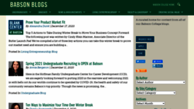 What Blogs.babson.edu website looked like in 2021 (3 years ago)