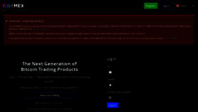 What Bitmex.com website looked like in 2021 (4 years ago)