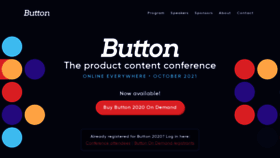 What Buttonconf.com website looked like in 2021 (3 years ago)