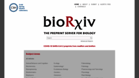 What Biorxiv.org website looked like in 2021 (3 years ago)