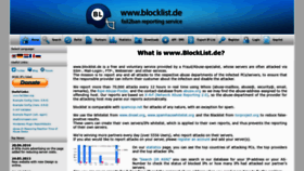 What Blocklist.de website looked like in 2021 (3 years ago)
