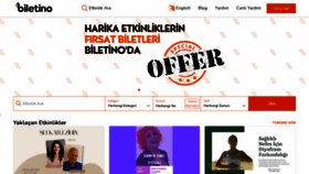 What Biletino.com website looked like in 2021 (3 years ago)