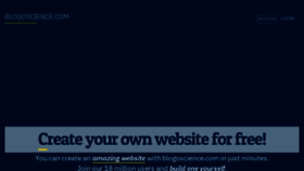 What Blogoscience.com website looked like in 2021 (3 years ago)