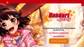 What Bandori.org website looked like in 2021 (3 years ago)