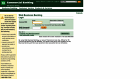 What Businessbanking.tdcommercialbanking.com website looked like in 2021 (3 years ago)