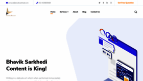 What Bhaviksarkhedi.com website looked like in 2021 (3 years ago)