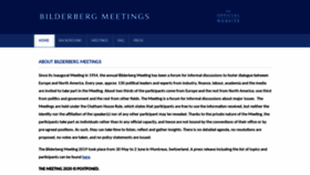 What Bilderbergmeetings.org website looked like in 2021 (4 years ago)