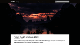 What Blog.flickr.net website looked like in 2021 (3 years ago)