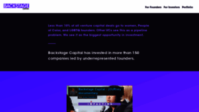 What Backstagecapital.com website looked like in 2021 (3 years ago)