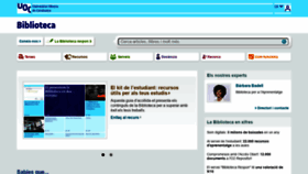 What Biblioteca.uoc.edu website looked like in 2021 (3 years ago)