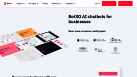 What Botxo.ai website looked like in 2021 (3 years ago)