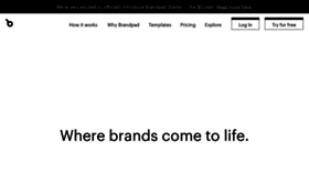 What Brandpad.io website looked like in 2021 (3 years ago)