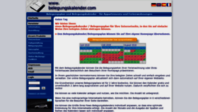 What Belegungskalender.com website looked like in 2021 (3 years ago)