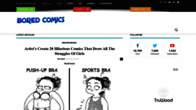 What Boredcomics.com website looked like in 2021 (3 years ago)