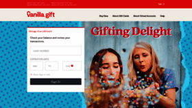 What Balance.vanillagift.com website looked like in 2021 (3 years ago)