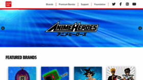 What Bandai.com website looked like in 2021 (3 years ago)