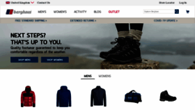 What Berghaus.com website looked like in 2021 (3 years ago)