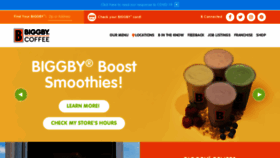 What Biggby.com website looked like in 2021 (3 years ago)
