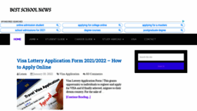 What Bestschoolnews.com website looked like in 2021 (3 years ago)