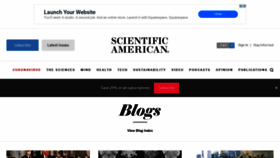 What Blogs.scientificamerican.com website looked like in 2021 (3 years ago)