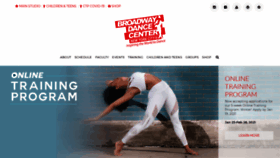 What Broadwaydancecenter.com website looked like in 2021 (3 years ago)