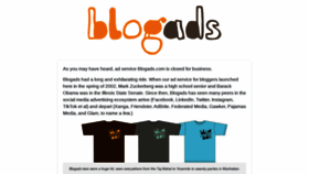What Blogads.com website looked like in 2021 (3 years ago)