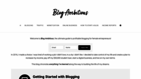 What Blogambitious.com website looked like in 2021 (3 years ago)