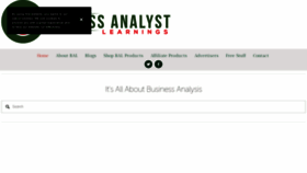 What Businessanalystlearnings.com website looked like in 2021 (3 years ago)