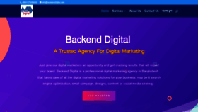 What Backenddigital.com website looked like in 2021 (4 years ago)